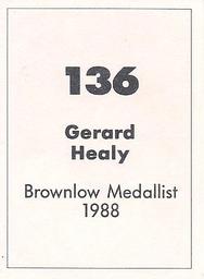 1990 Select AFL Stickers #136 Gerard Healy Back